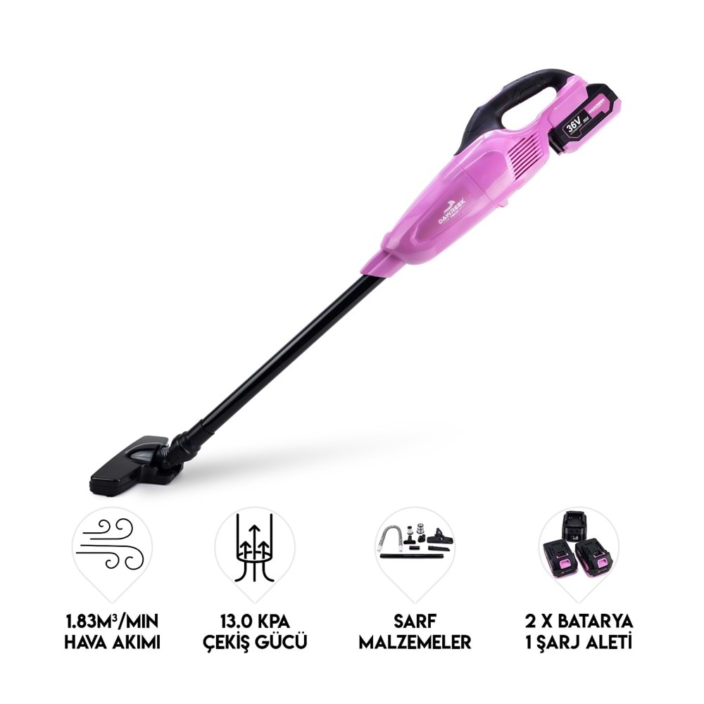 Şarjlı Süpürge PEMBE