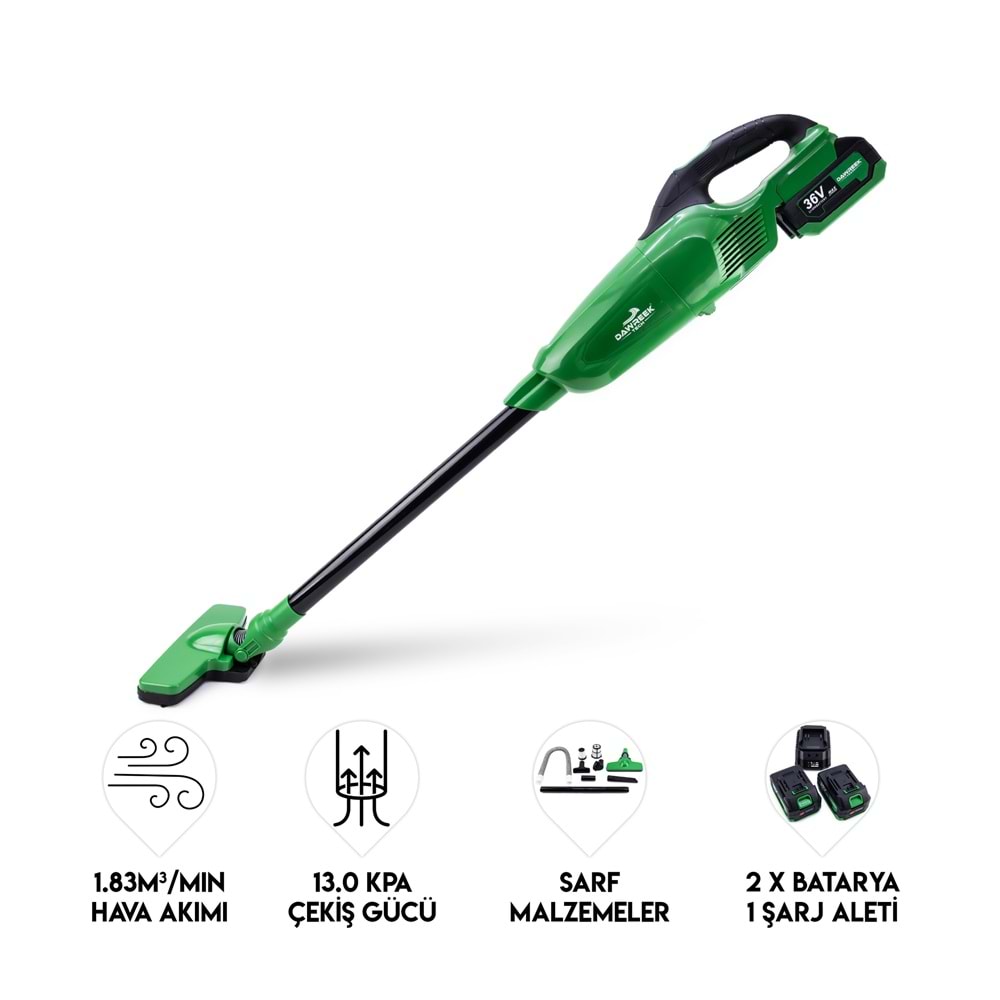 Şarjlı Süpürge YEŞİL