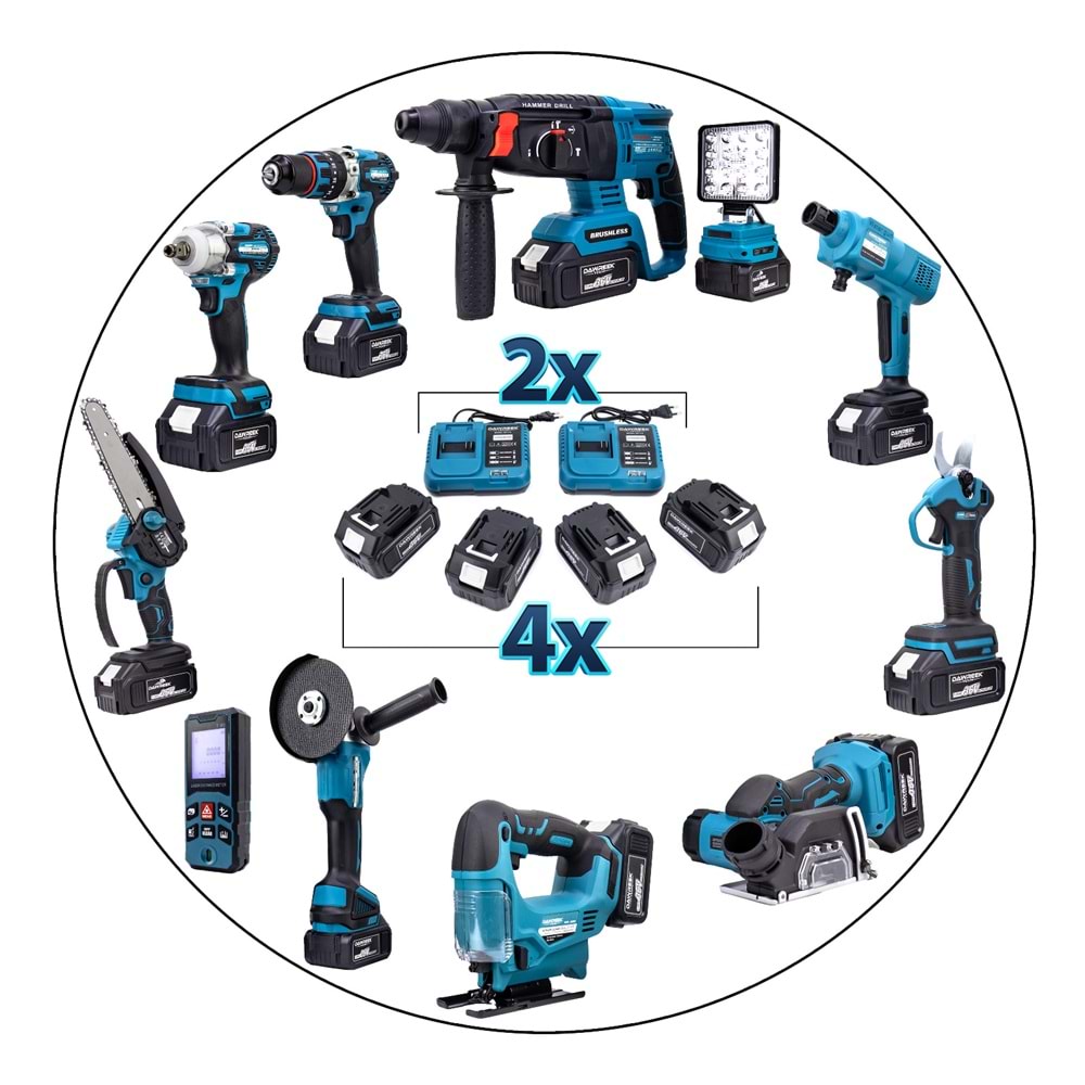 ONBİRLİ SET (Led Işık+Ş.HİLTİ+Ş.SPRAL+S.SIKMA+13MM MATKAP+Ş.TESTERE+BAĞ MAKASI+Ş.Dekupaj+Lazer Metre+Oto Yıkama+Çok Fonksiyonlu Avuç Taşlama)
