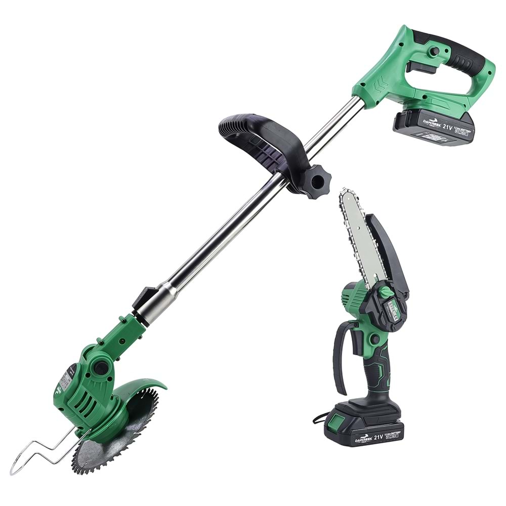 ŞARJLI TIRPAN+TESTERE GREEN