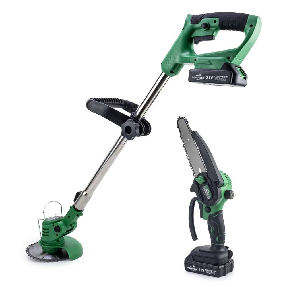 ŞARJLI TIRPAN+TESTERE GREEN