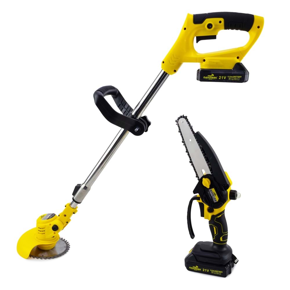 Şarjlı Tırpan + Testere YELLOW