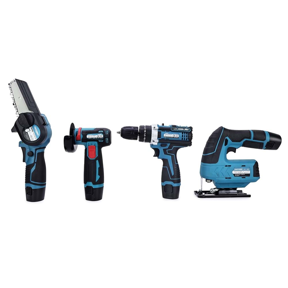 DÖRTLÜ SET MK (Mini testere+ avuç taşlama+akülü vidalama+dekupaj)