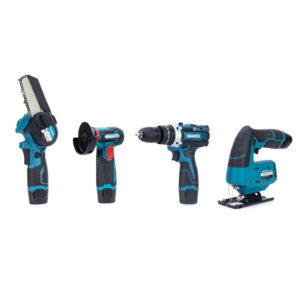 DÖRTLÜ SET MK (Mini testere+ avuç taşlama+akülü vidalama+dekupaj)