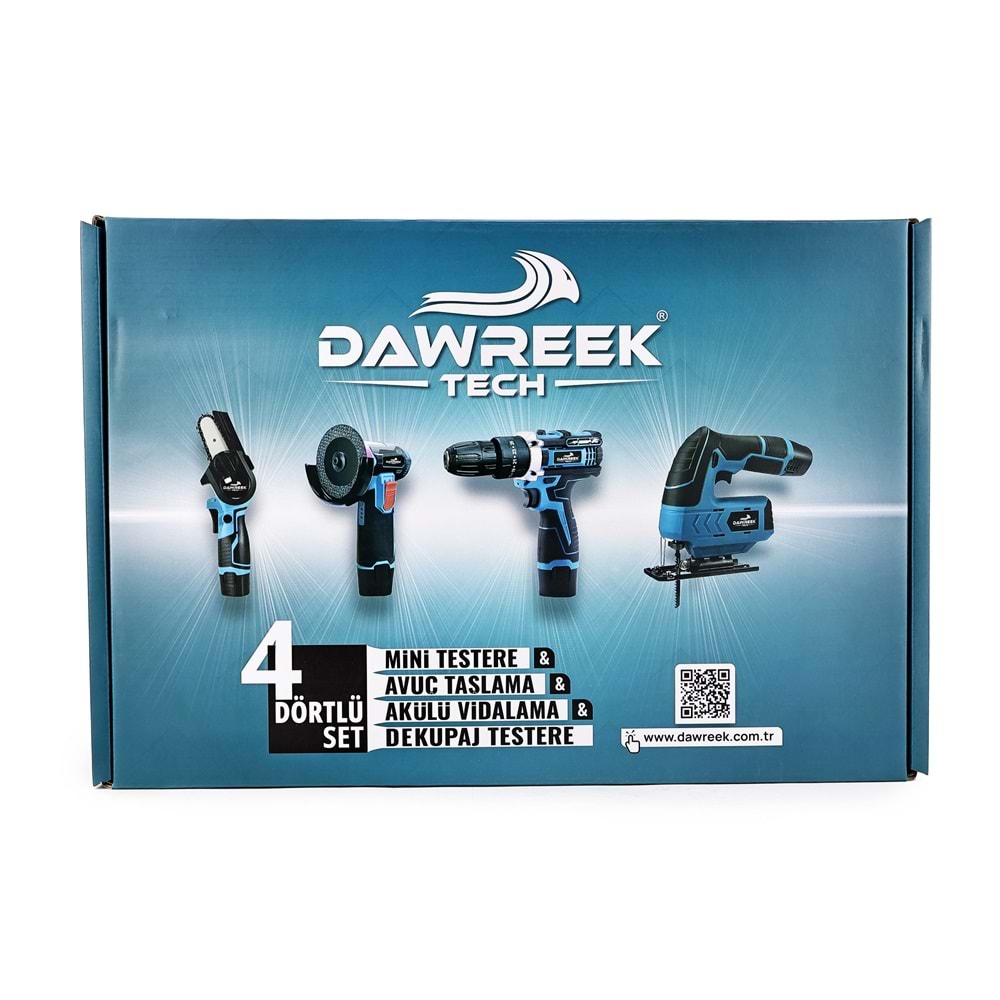DÖRTLÜ SET MK (Mini testere+ avuç taşlama+akülü vidalama+dekupaj)