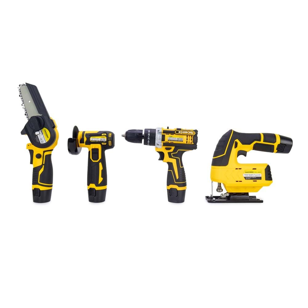 DÖRTLÜ SET DW (Mini testere+ avuç taşlama+akülü vidalama+dekupaj)