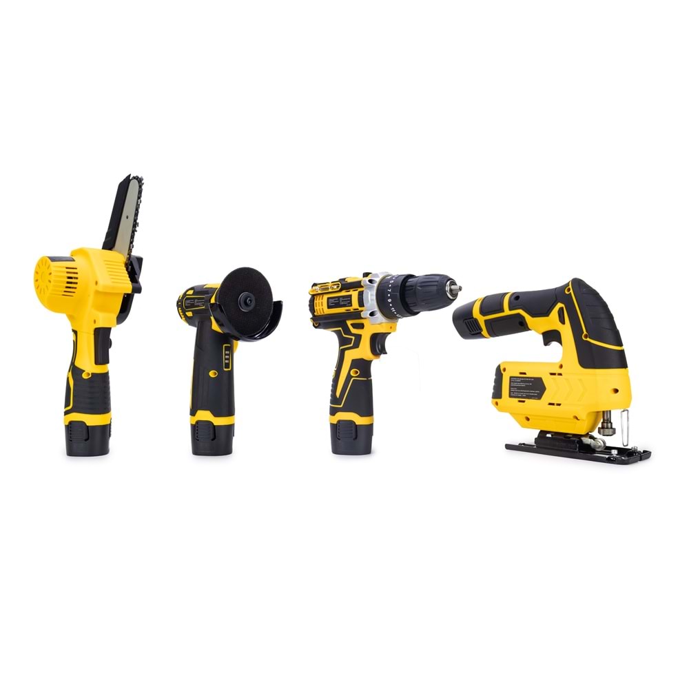 DÖRTLÜ SET DW (Mini testere+ avuç taşlama+akülü vidalama+dekupaj)