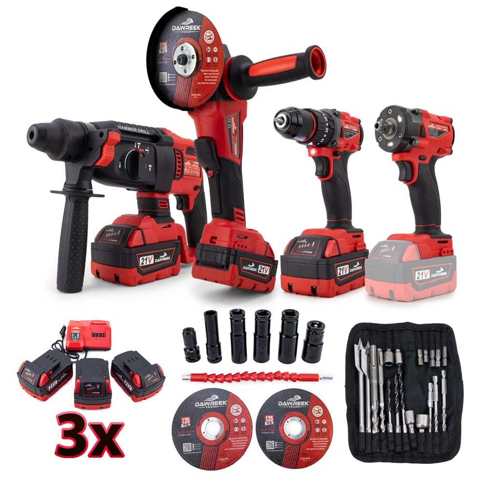 Dörtlü Set MW350R (10mm Ç.Mandren+S.Sıkma+Ş.Spral+Ş.Hilti)