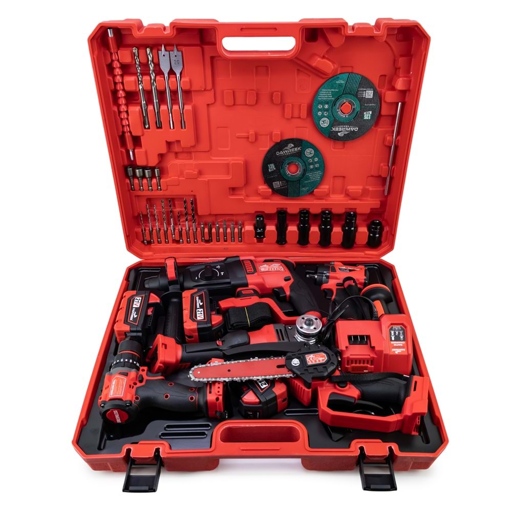 Beşli set MW350R (10mm Ç.Mandren+S.Sıkma+Ş.Spral+Ş.Hilti+Budama)
