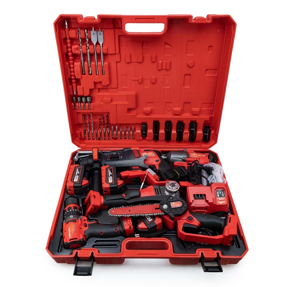 Beşli set MW600R (13mm Ç.Mandren+S.Sıkma+Ş.Spral+Ş.Hilti+Budama)
