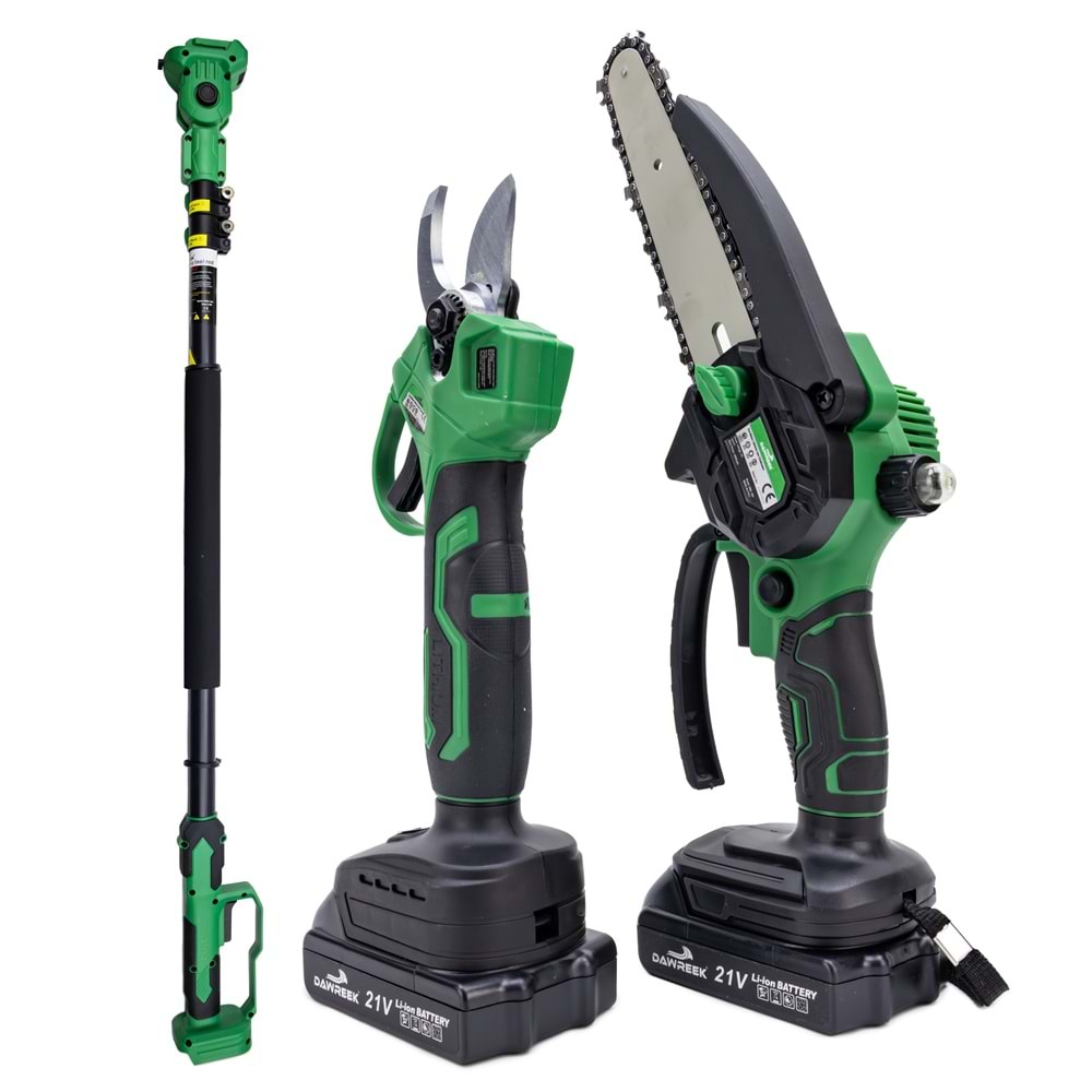 Teleskopik 2.5m + İkili Budama Seti HT21