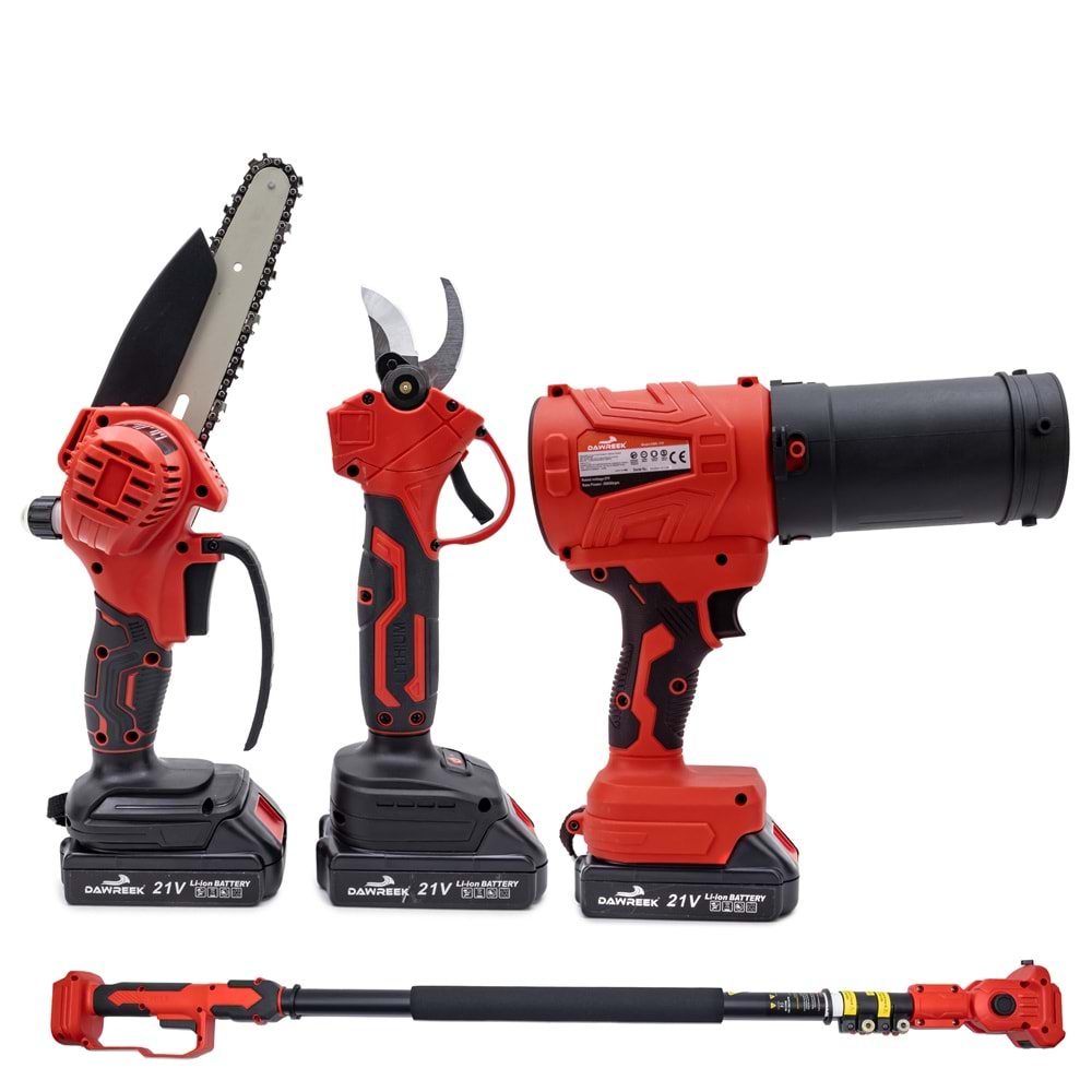 Dörtlü Budama Seti MW (Teleskopik 2.5m+Ağaç Budama+Bağ Makası+Turbo Fan)