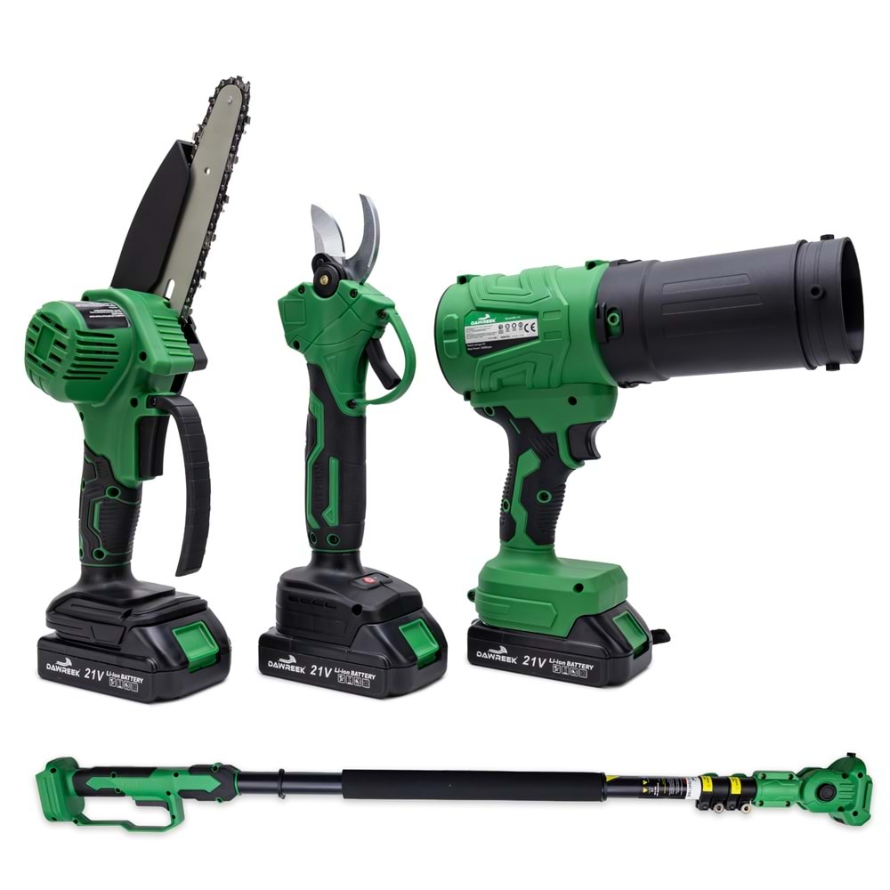 Dörtlü Budama Seti HT (Teleskopik 2.5m+Ağaç Budama+Bağ Makası+Turbo Fan)