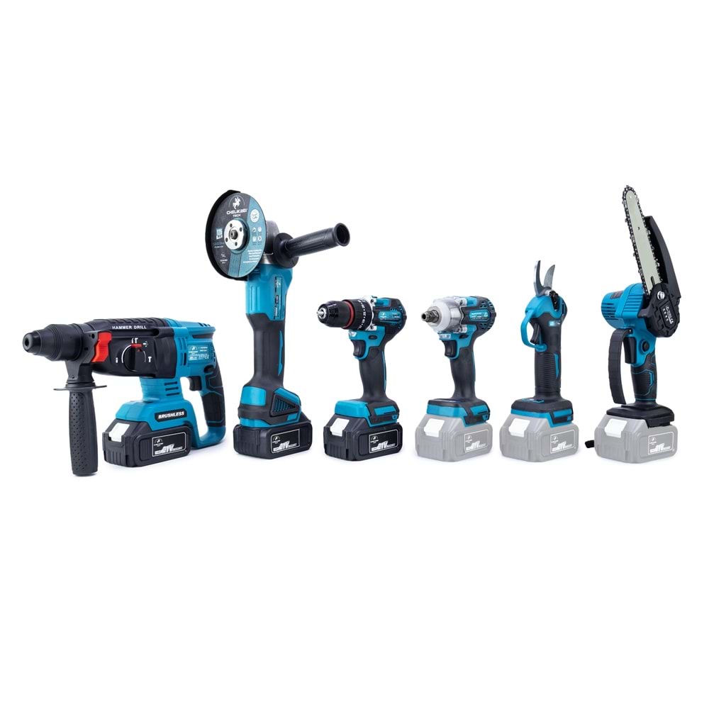 CHELIKBEI ALTILI SET (Budama testeresi +Bağ makası + 13mm Ç.MANDREN+S.SIKMA+Ş.SPRAL+Ş.HİLTİ)