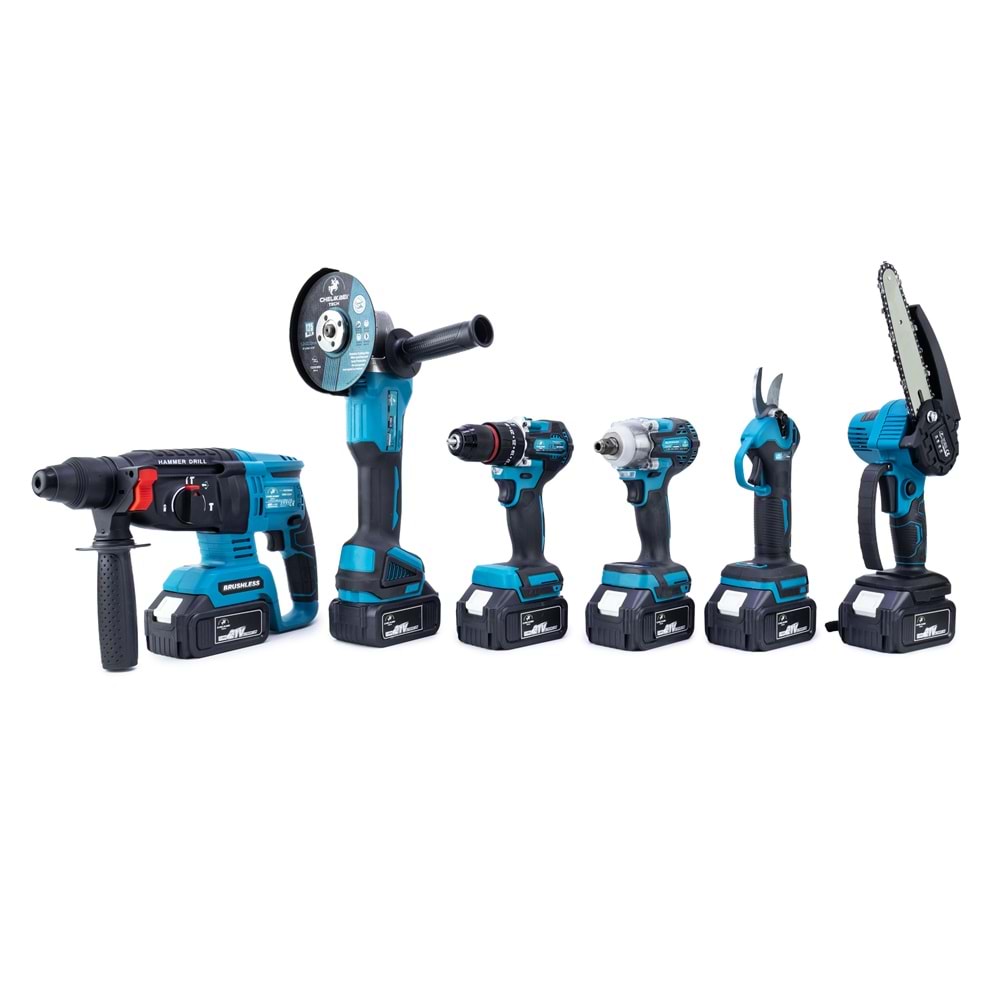 CHELIKBEI ALTILI SET (Budama testeresi +Bağ makası + 13mm Ç.MANDREN+S.SIKMA+Ş.SPRAL+Ş.HİLTİ)