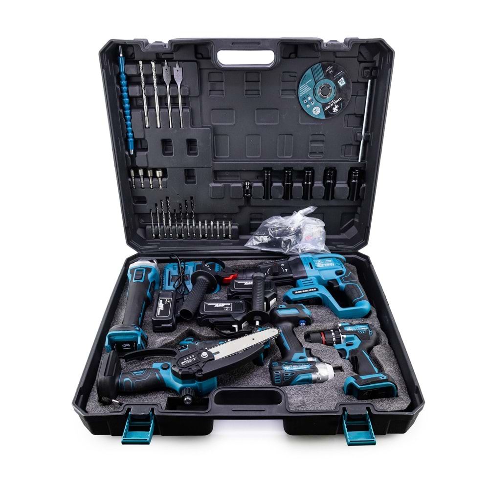 CHELIKBEI ALTILI SET (Budama testeresi +Bağ makası + 13mm Ç.MANDREN+S.SIKMA+Ş.SPRAL+Ş.HİLTİ)