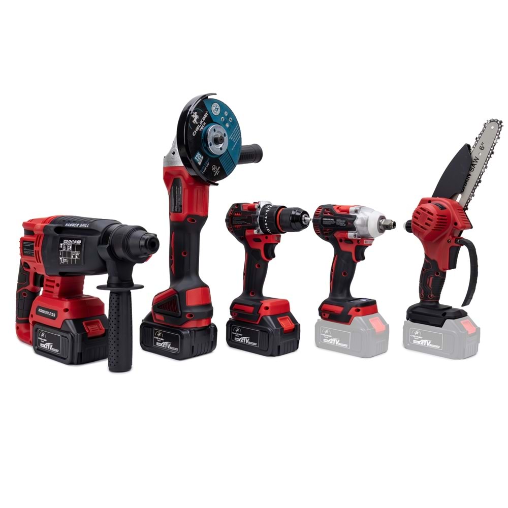 CHELİKBEI Beşli Set MW350R (10mm Ç.Mandren+S.Sıkma+Ş.Spral+Ş.Hilti+Budama)