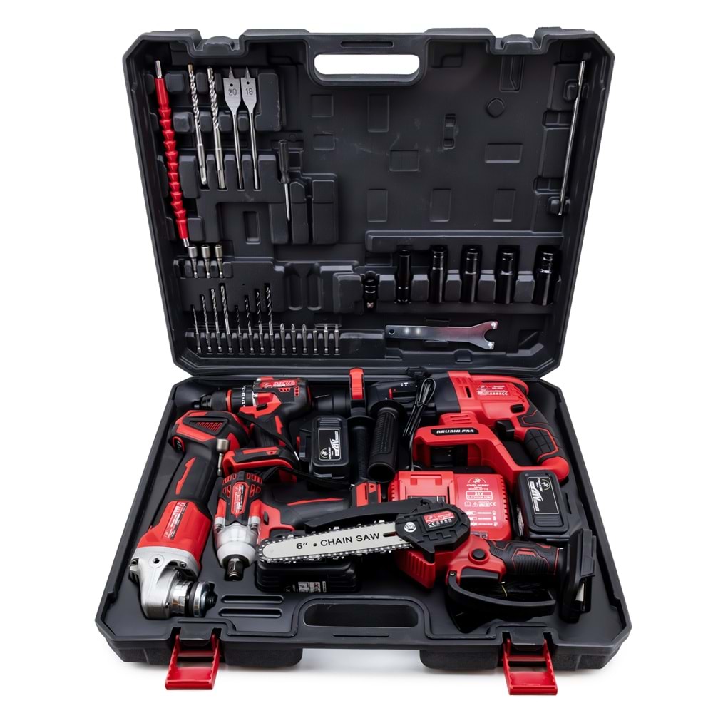 CHELİKBEI Beşli Set MW350R (10mm Ç.Mandren+S.Sıkma+Ş.Spral+Ş.Hilti+Budama)