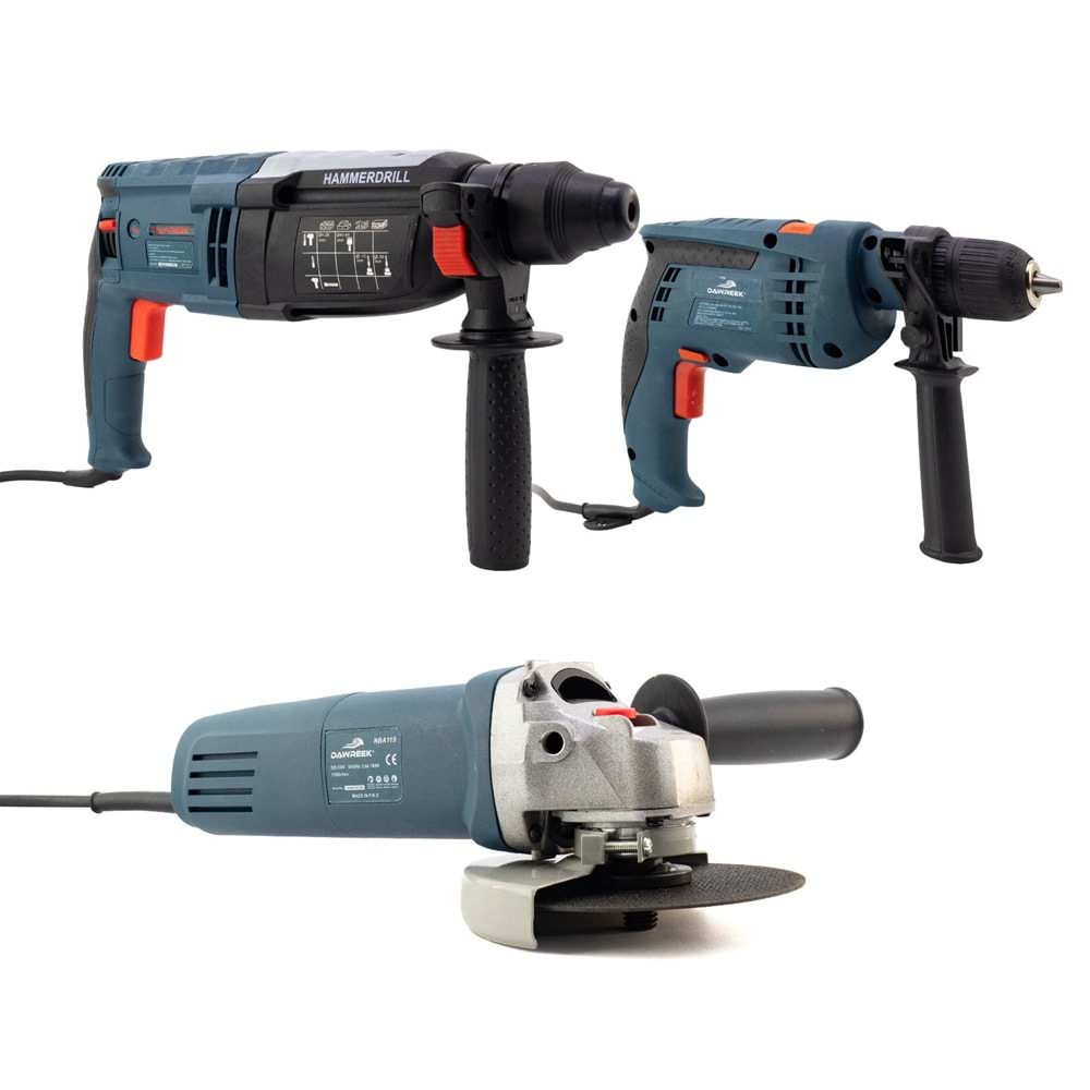 Üçlü Set Kablolu (2-28 Hilti+115mm Spral+13mm Vidalama)