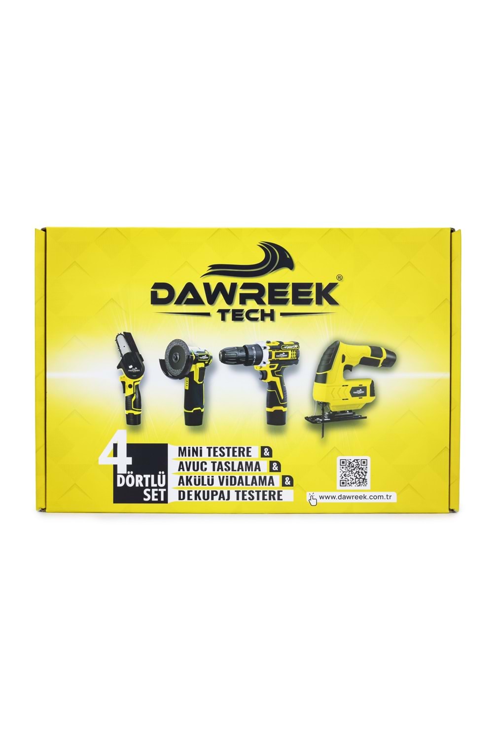 DÖRTLÜ SET DW (Mini testere+ avuç taşlama+akülü vidalama+dekupaj)