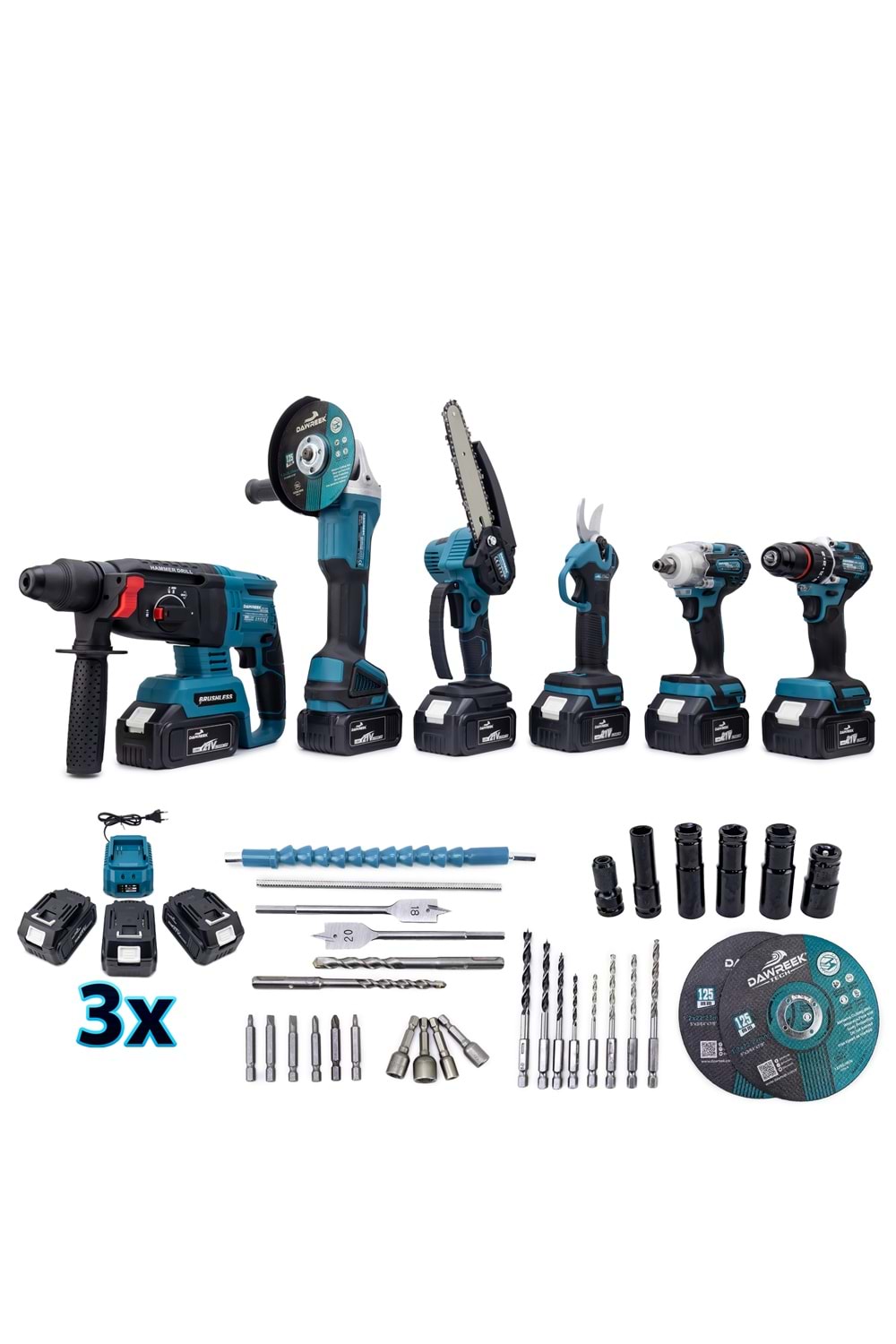 Altılı Set (Budama testeresi +Bağ makası + 13mm Ç.MANDREN+S.SIKMA+Ş.SPRAL+Ş.HİLTİ)