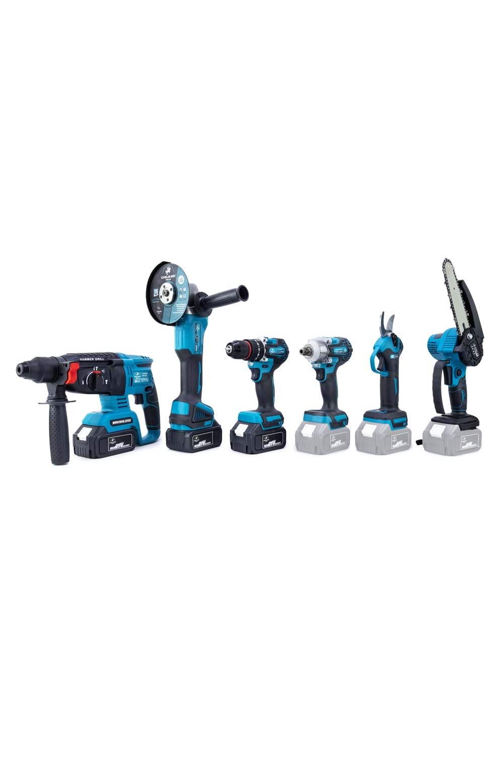 CHELIKBEI Altılı Set (Budama testeresi +Bağ makası + 13mm Ç.Mandren+S.Sıkma+Ş.Spral+Ş.Hilti)