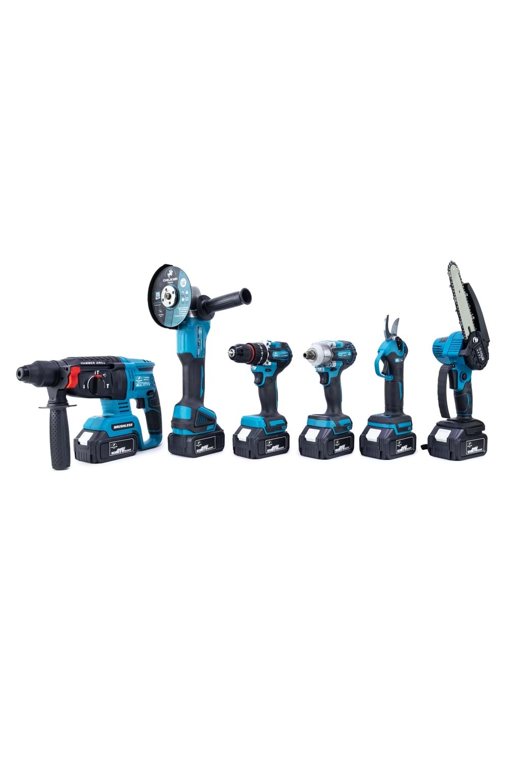 CHELIKBEI Altılı Set (Budama testeresi +Bağ makası + 13mm Ç.Mandren+S.Sıkma+Ş.Spral+Ş.Hilti)