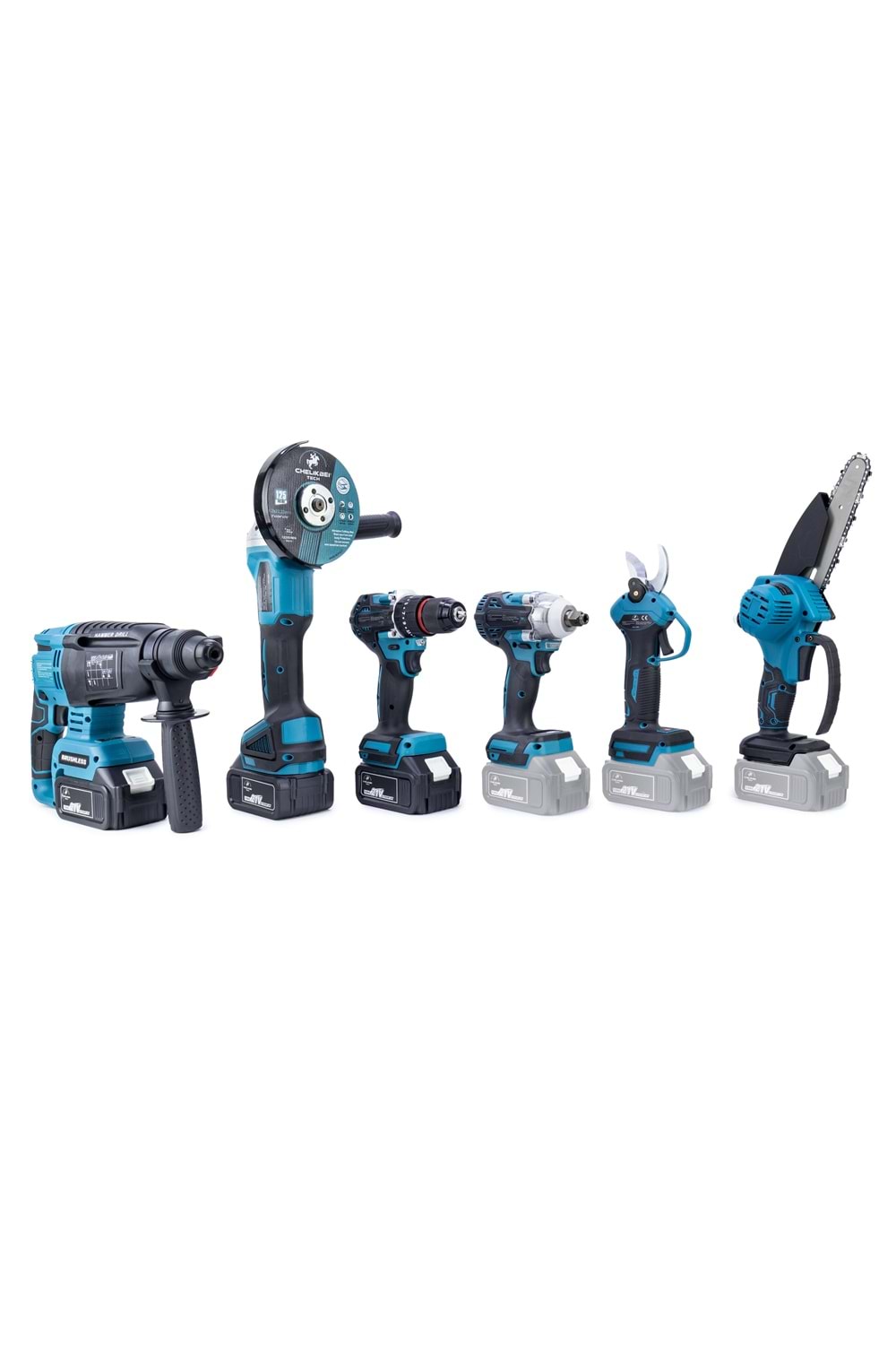 CHELIKBEI Altılı Set (Budama testeresi +Bağ makası + 13mm Ç.Mandren+S.Sıkma+Ş.Spral+Ş.Hilti)