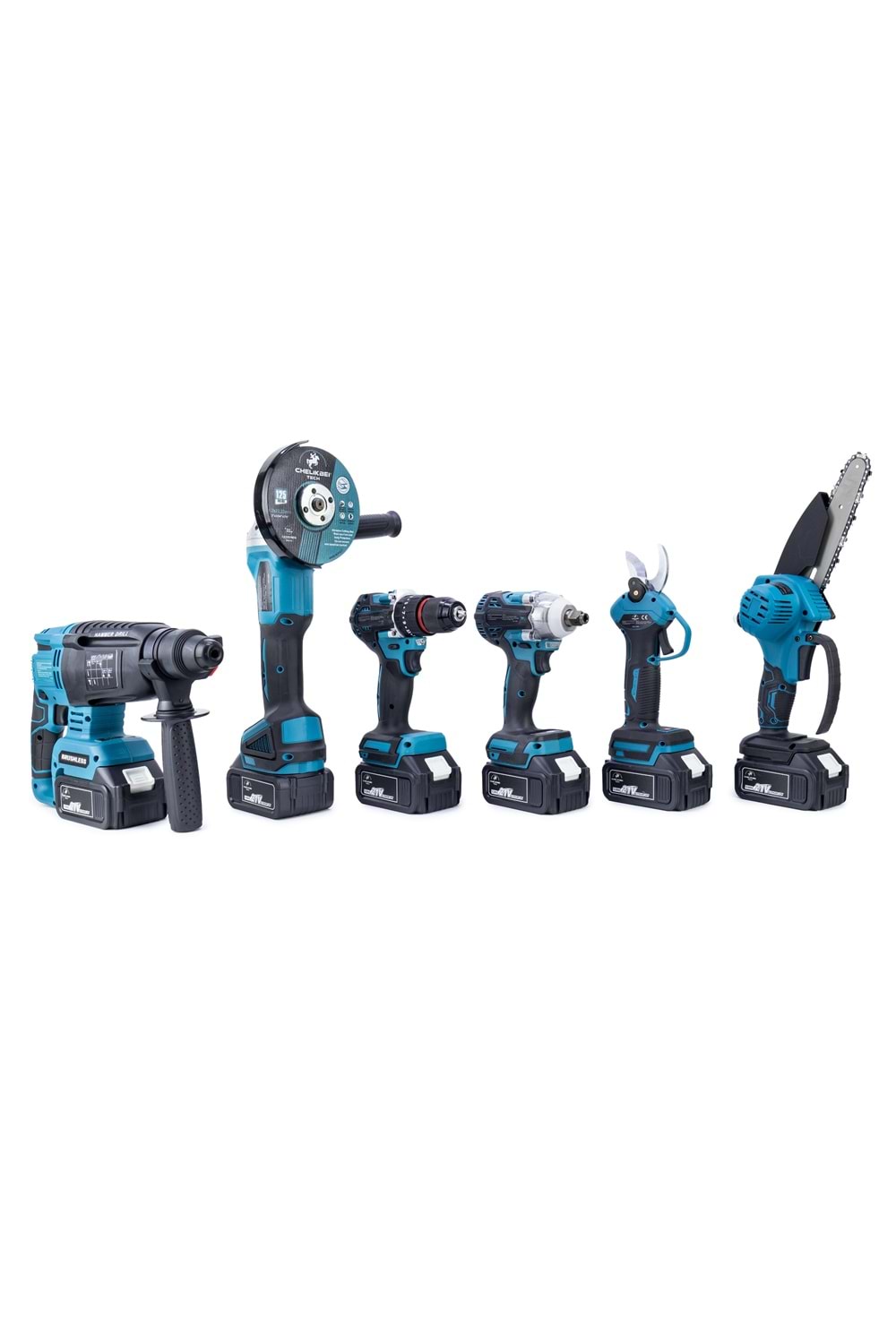 CHELIKBEI Altılı Set (Budama testeresi +Bağ makası + 13mm Ç.Mandren+S.Sıkma+Ş.Spral+Ş.Hilti)