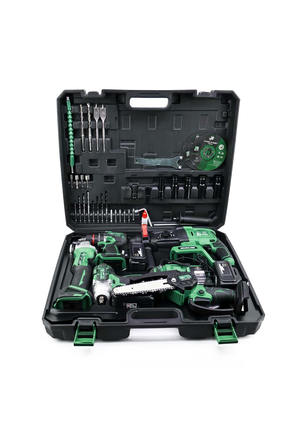CHELİKBEİ Beşli Set HT350 (Budama Testeresi 10mm Ç.Mandren+S.Sıkma+Ş.Spral+Ş.Hilti)