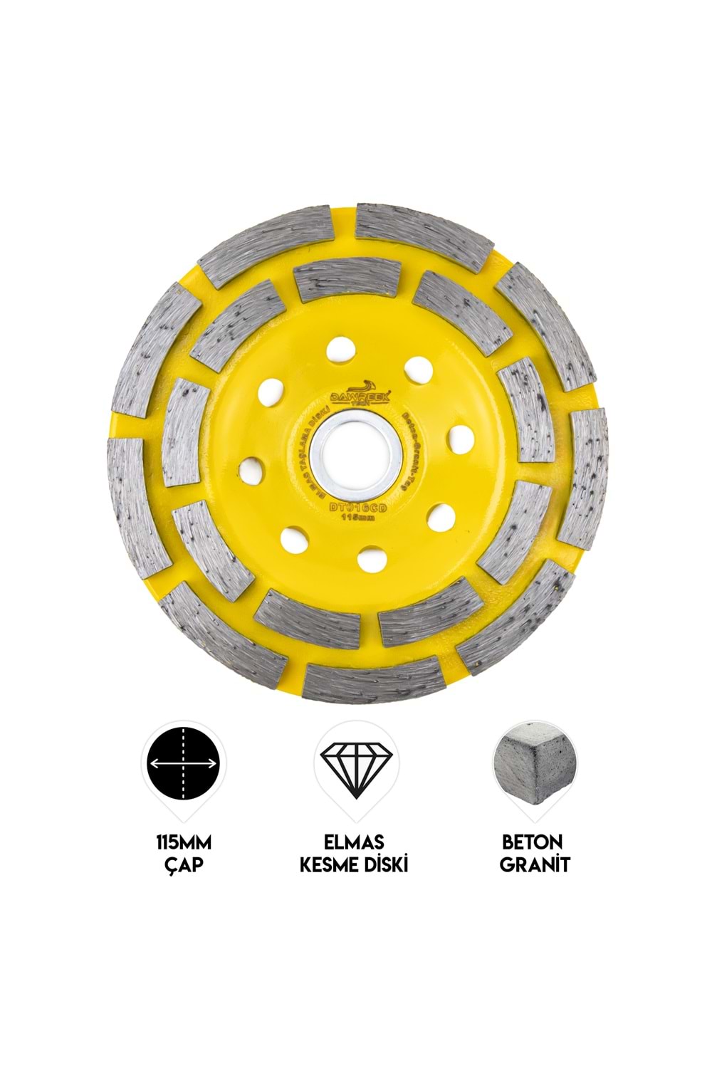 115mm Segmentli Turbo Elmas Taşlama Diski