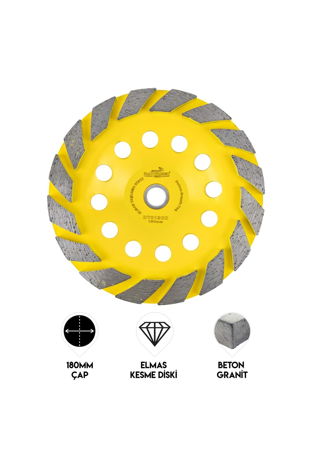 180mm Kalın Turbo Elmas Taşlama Diski