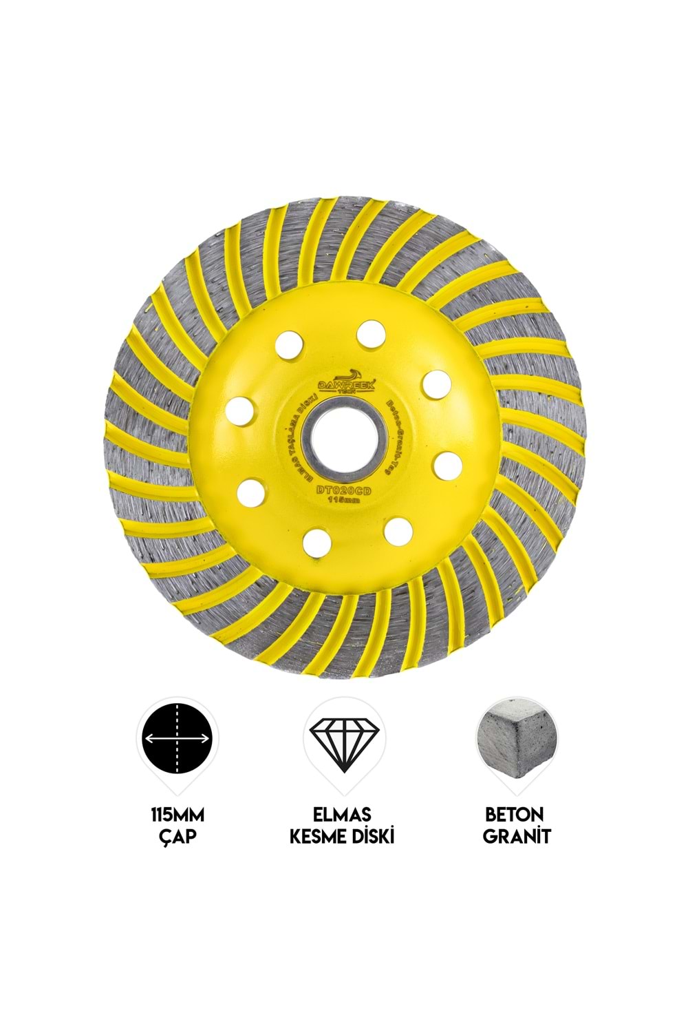 115mm İnce Turbo Elmas Taşlama Diski