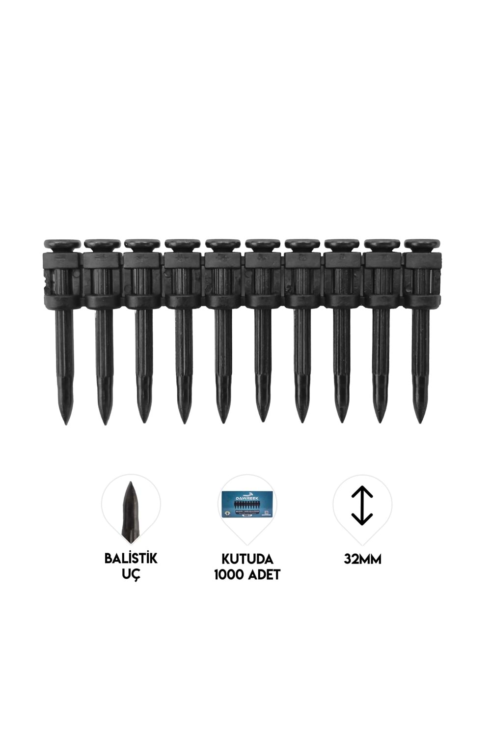 Balistik Uçlu Çivi 32MM