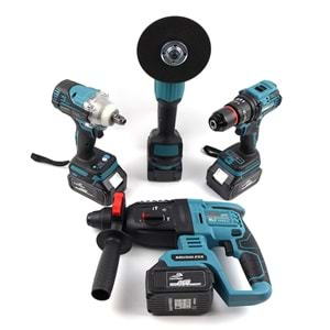 Dörtlü Set MK350 (13mm Ç.Mandren+S.Sıkma+Ş.Spral+Ş.Hilti)