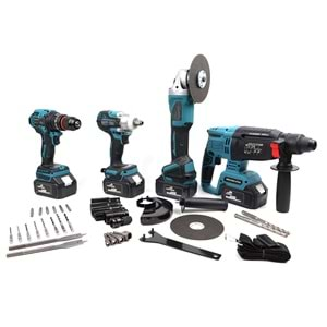 Dörtlü Set MK350 (13mm Ç.Mandren+S.Sıkma+Ş.Spral+Ş.Hilti)