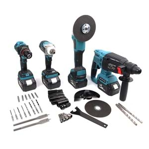 Dörtlü Set MK350 (13mm Ç.Mandren+S.Sıkma+Ş.Spral+Ş.Hilti)