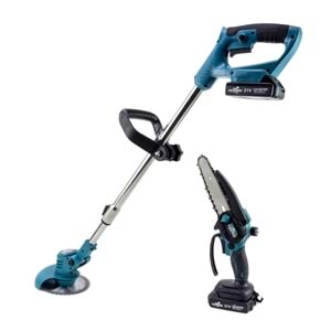 Şarjlı Tırpan + Testere BLUE