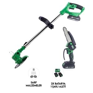 ŞARJLI TIRPAN+TESTERE GREEN