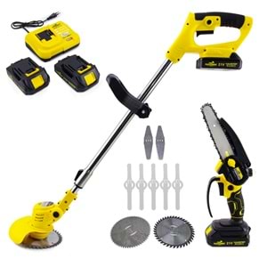 Şarjlı Tırpan + Testere YELLOW
