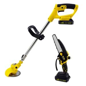 Şarjlı Tırpan + Testere YELLOW