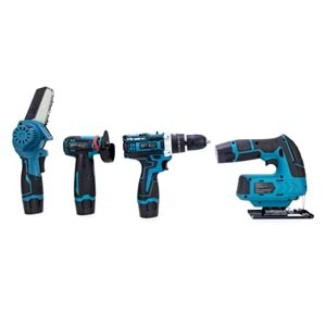 DÖRTLÜ SET MK (Mini testere+ avuç taşlama+akülü vidalama+dekupaj)