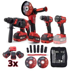 Dörtlü Set MW350R (10mm Ç.Mandren+S.Sıkma+Ş.Spral+Ş.Hilti)