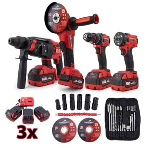 Dörtlü Set MW350R (10mm Ç.Mandren+S.Sıkma+Ş.Spral+Ş.Hilti)