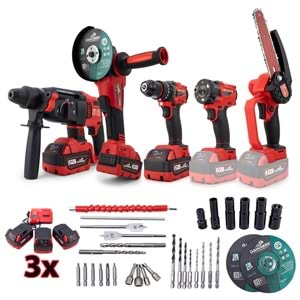Beşli set MW350R (10mm Ç.Mandren+S.Sıkma+Ş.Spral+Ş.Hilti+Budama)