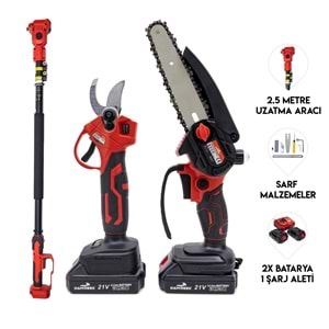 Teleskopik 2.5m + İkili Budama Seti MW21