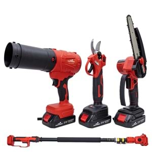 Dörtlü Budama Seti MW (Teleskopik 2.5m+Ağaç Budama+Bağ Makası+Turbo Fan)