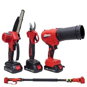 Dörtlü Budama Seti MW (Teleskopik 2.5m+Ağaç Budama+Bağ Makası+Turbo Fan)