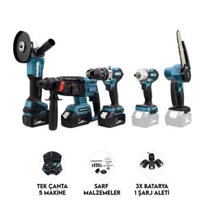 CHELİKBEİ Beşli Set MK350 (Budama testeresi 10mm Ç.MANDREN+S.SIKMA+Ş.SPRAL+Ş.HİLTİ)