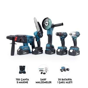 CHELİKBEİ Beşli Set MK350 (Budama testeresi 10mm Ç.MANDREN+S.SIKMA+Ş.SPRAL+Ş.HİLTİ)